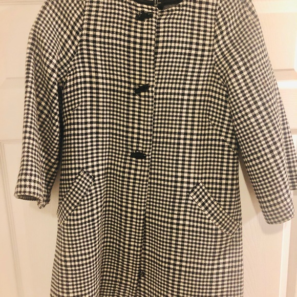 H&M Herringbone plaid swing coat - Picture 2 of 3